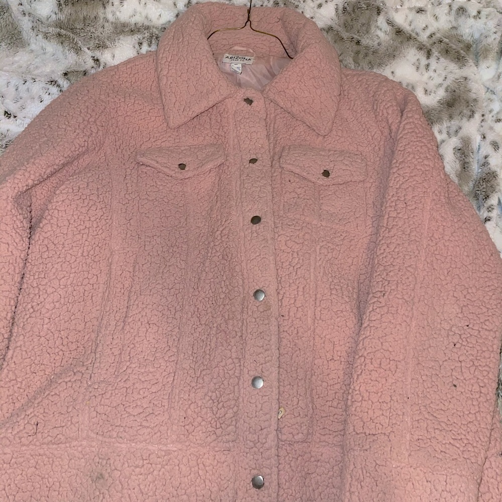 Pink fuzzy jacket